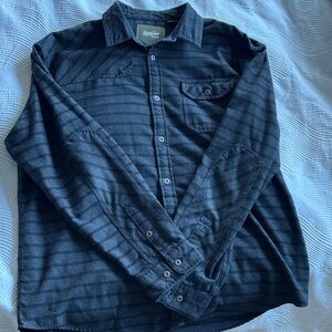 Howler Brothers Dark Gray Striped Button Down Shirt